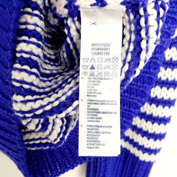 Cobalt Blue/White Striped Sweater by Forever 21 - Picture 8 of 13